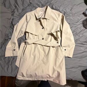 Time and Tru Light Tan Trench Coat